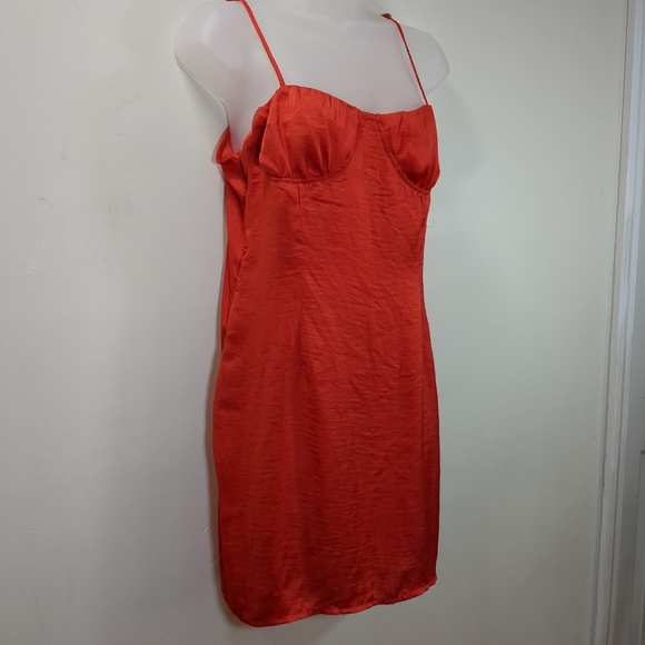 Princess Polly Women's Red Mini Slip Dress, Size 10 - Picture 2 of 10